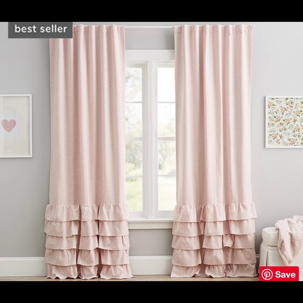 Pair of Pottery Barn Kids Evelyn Curtains 44x84